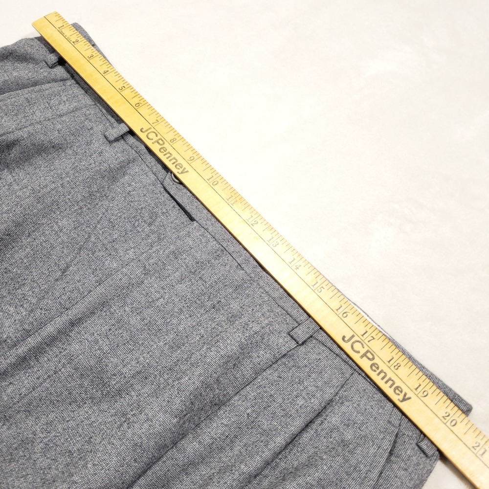 Brooks Brothers Dress Pants Mens 40 Gray Wool Pleated Cuffed Italian Canonico - Picture 4 of 9